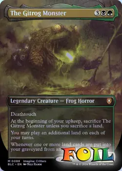 The Gitrog Monster Borderless 0088 MTG Commander Bloomburrow Mythic NP Foil - Image 1
