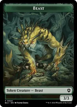 Beast // Hamster Double-Sided Token 24/22 BLC MTG NM - Image 1