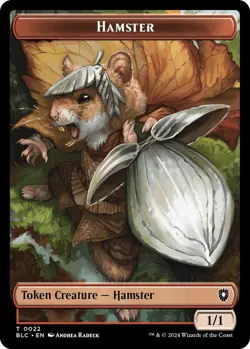 Beast // Hamster Double-Sided Token 24/22 BLC MTG NM - Image 2