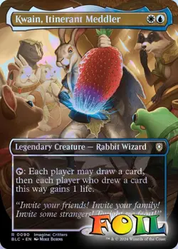 Kwain Itinerant Meddler Borderless 0090 MTG Commander Bloomburrow Rare NP Foil - Image 1