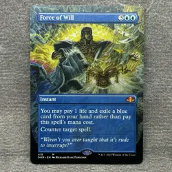 MTG Force of Will Borderless Dominaria Remastered DMR #418 Non-Foil NM - Image 1
