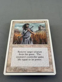 Swords to Plowshares MTG 4th Edition-Never Played Near Mint-Vintage Magic - Image 3