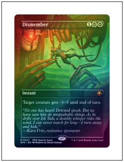 1x Dismember, Special Guest Borderless Art Foil, Magic MTG NM - Image 1