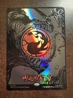 Mountain 1953 Raised Foil Mana Symbiote Spider-man Secret Lair MTG NM 2X - Image 2