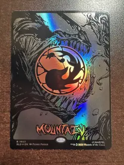 Mountain 1953 Raised Foil Mana Symbiote Spider-man Secret Lair MTG NM 2X - Image 3