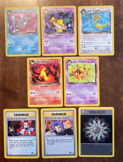 Pokemon Team Rocket 8-Card Lot Prerelease Gyarados + 2 Holos LP - Image 1