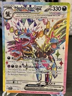 Pokemon TCG Hydreigon EX Full Art Ultra Rare Holo NM Surging Sparks 223/191 - Image 1