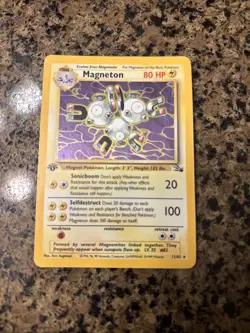Magneton 11/62 Fossil Holo Rare Pokemon Card MINT! MUST SELL! - Image 1