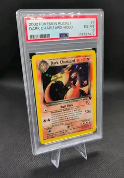 2000 Pokemon Rocket #4 Dark Charizard Holo PSA 6 - Image 4
