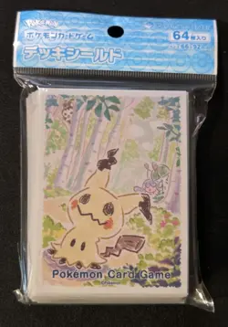 NEW OFFICIAL POKEMON CENTER JAPANESE MIMIKYU CRAYON DECK SLEEVES 64 CT - Image 1
