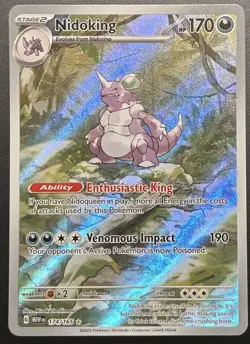 Pokemon TCG Scarlet & Violet 151 Nidoking Illustration Rare 174/165 Holo NM/M - Image 1