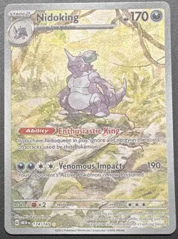 Pokemon TCG Scarlet & Violet 151 Nidoking Illustration Rare 174/165 Holo NM/M - Image 2