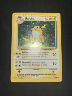 Pokemon TCG Raichu Base Set 14/102 Holo 1999-2000 Wizards Base Set Copyright... - Image 1