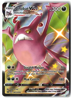 Crobat VMAX ⭐ SWSH099 Holo Promo SWSH Black Star 2019 Pokemon NM - Image 1