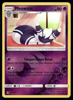 MEOWSTIC - 45/131 Rare Forbidden Light Pokemon Reverse Holo NM - Image 1