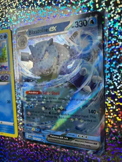 Pokemon TCG: Promo SWSH233 Squirtle; 151 Set Double Rare 009/165 Blastoise ex - Image 3