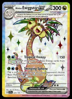 Pokemon TCG Surging Sparks #225/191 Alolan Exeggutor ex Holo NM - Image 1