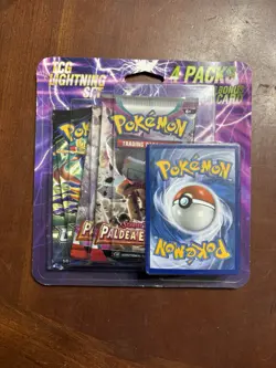 Pokemon TCG Lightning Set. 2- Crown Zenith And 2- Paldea Evolved Booster Packs. - Image 1