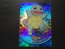 1999 Topps Pokemon Rainbow Foil #07 Squirtle Holo Blue Logo Series 1 TV 1st - Image 1