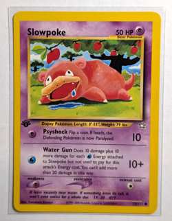 Pokemon Neo Genesis 1st Edition Slowpoke 73/111 Non Holo LP - Image 1