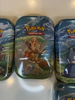 Pokemon Sinnoh Stars Mini Tins Set of 7, with Coin and Artwork, 14 Sealed Packs - Image 4