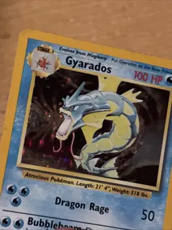 Pokemon TCG Gyarados Base Set 6/102 Holo 1999-2000 Wizards Base Set hollow - Image 2