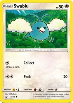 Pokemon - Swablu - 56/70 - Common - Dragon Majesty - NM - Image 1