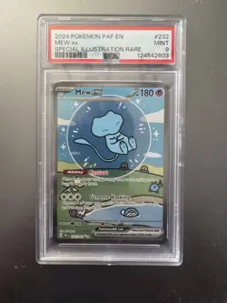 PSA 9 2024 Pokemon PAF EN Mew EX SIR #232 - Image 1