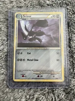 Pokemon TCG Scizor 7/90 HGSS Undaunted Holo Rare LP Condition 2010 - Image 1