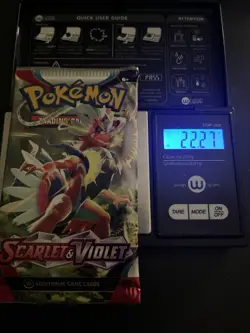 VERY HEAVY 22.27g Scarlet And Violet Base Pokemon TCG Booster Pack - Image 1