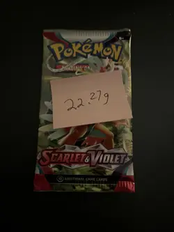 VERY HEAVY 22.27g Scarlet And Violet Base Pokemon TCG Booster Pack - Image 3