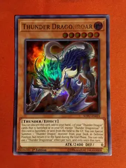 Yu-Gi-Oh! Thunder Dragonroar SOFU-EN021 Ultra Rare 1st Ed. LP - Image 1