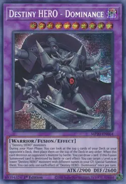 Destiny HERO - Dominance-Prismatic Secret Rare - 1st Edition - MP20-EN064 - 2... - Image 1
