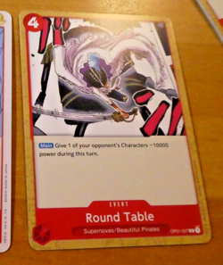 ONE PIECE ENGLISH CARD GAME CARTE ROUND TABLE OP01-027 ANGLAIS EN MINT ERRATA - Image 1