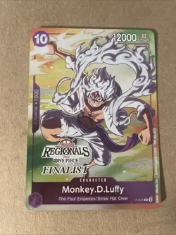 Monkey D Luffy Offline Regional 2024 Finalist P-041 LP One Piece Card English - Image 1