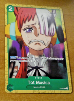 ONE PIECE ENGLISH CARD GAME PROMO CARTE Tot Musica P-060 EN ST JCC NM - Image 1