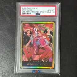 PSA 10 ONE PIECE Card Game Heroines Edition Gold Don Card Nami Hancock Robin Uta - Image 1