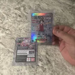 One Piece College Basketball US Voyage Luffy Card IN HAND - MINT - OPENED - Image 1