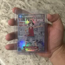 One Piece College Basketball US Voyage Luffy Card IN HAND - MINT - OPENED - Image 3