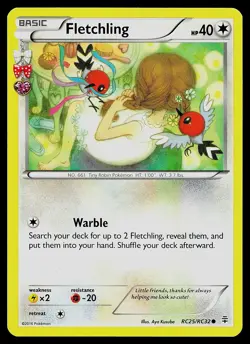 Pokemon Card - Fletchling Generations Radiant Collection RC25/RC32 Common - Image 1