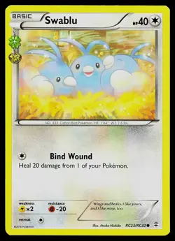 Pokemon Card - Swablu Generations Radiant Collection RC23/RC32 Common - Image 1