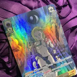 Android 18 Dragon Ball Z Black Goddess Story Waifu Anime Holo Card - Image 5