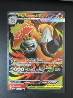 ME01: Mega Evolution Mega Camerupt ex #156/132 Ultra Rare Pokemon Card - Image 1