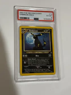2001 Neo Discovery Umbreon Holo Swirl PSA 6 Pokemon Card #13 - Image 1