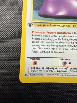 Ditto First Edition Holo 3/62 Fossil Pokemon Card Vintage WOTC NM- - Image 4