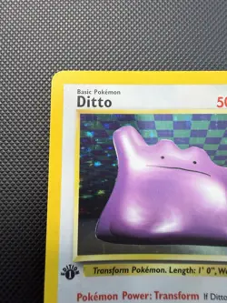 Ditto First Edition Holo 3/62 Fossil Pokemon Card Vintage WOTC NM- - Image 5