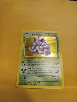 Pokemon TCG Nidoking Base Set Holo Unlimited Rare Card 11/102 LP EX 1999 Fast Sh - Image 3