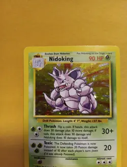 Pokemon TCG Nidoking Base Set Holo Unlimited Rare Card 11/102 LP EX 1999 Fast Sh - Image 5