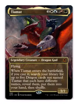 MTG English Tiamat (Borderless) NM Normal Adventures in the Forgotten Realms NM - Image 1