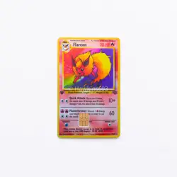 Flareon 1st Edition Holo Credit/Debit Card Skin - Premium Sticker for Small Chip - Image 1